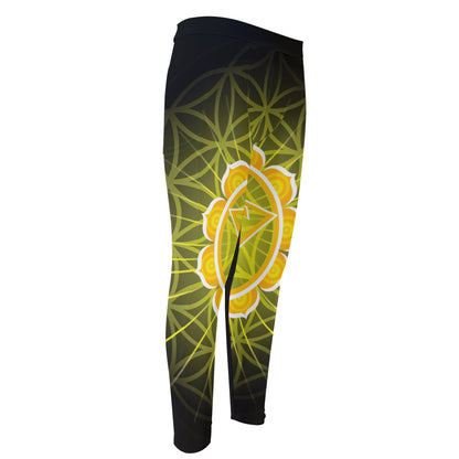 Manipura Chakra Spiritual Print Men's Compression Pants