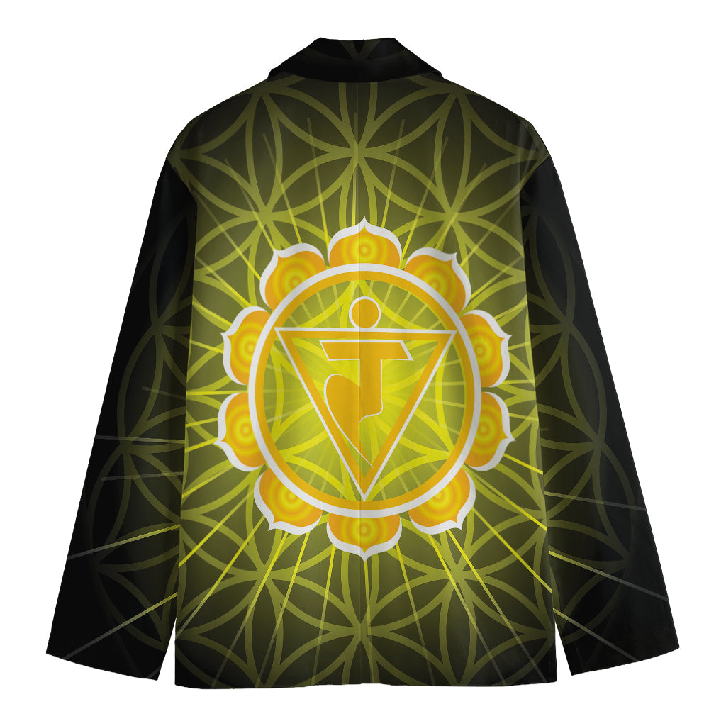 Manipura Chakra Spiritual Print Men's Cotton Blazer