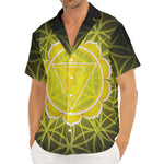 Manipura Chakra Spiritual Print Men's Deep V-Neck Shirt