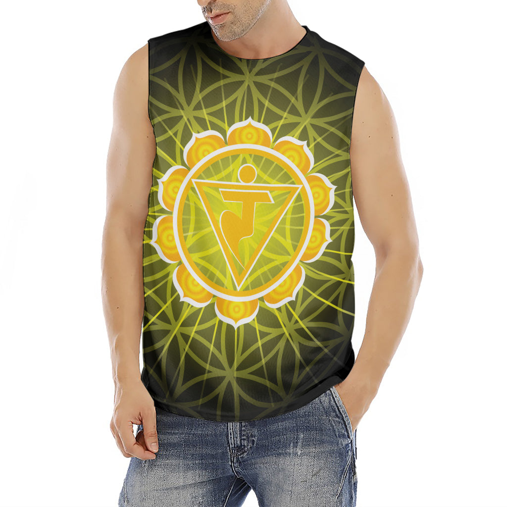 Manipura Chakra Spiritual Print Men's Fitness Tank Top