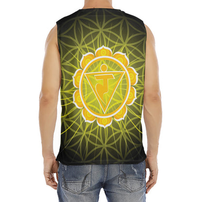 Manipura Chakra Spiritual Print Men's Fitness Tank Top