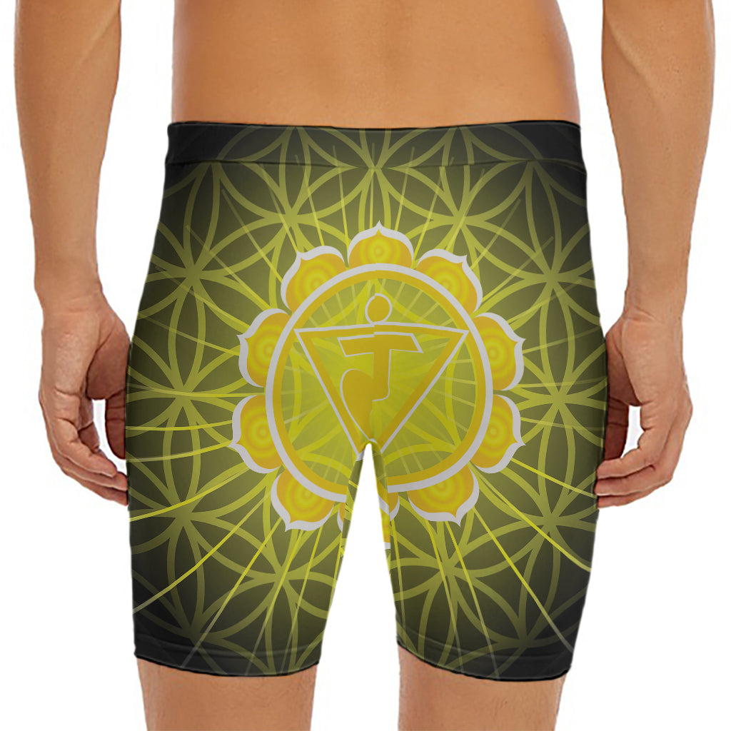 Manipura Chakra Spiritual Print Men's Long Boxer Briefs