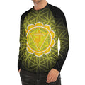Manipura Chakra Spiritual Print Men's Long Sleeve Rash Guard