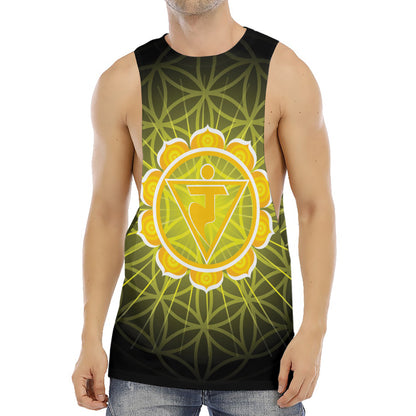 Manipura Chakra Spiritual Print Men's Muscle Tank Top