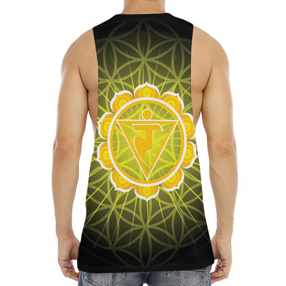 Manipura Chakra Spiritual Print Men's Muscle Tank Top