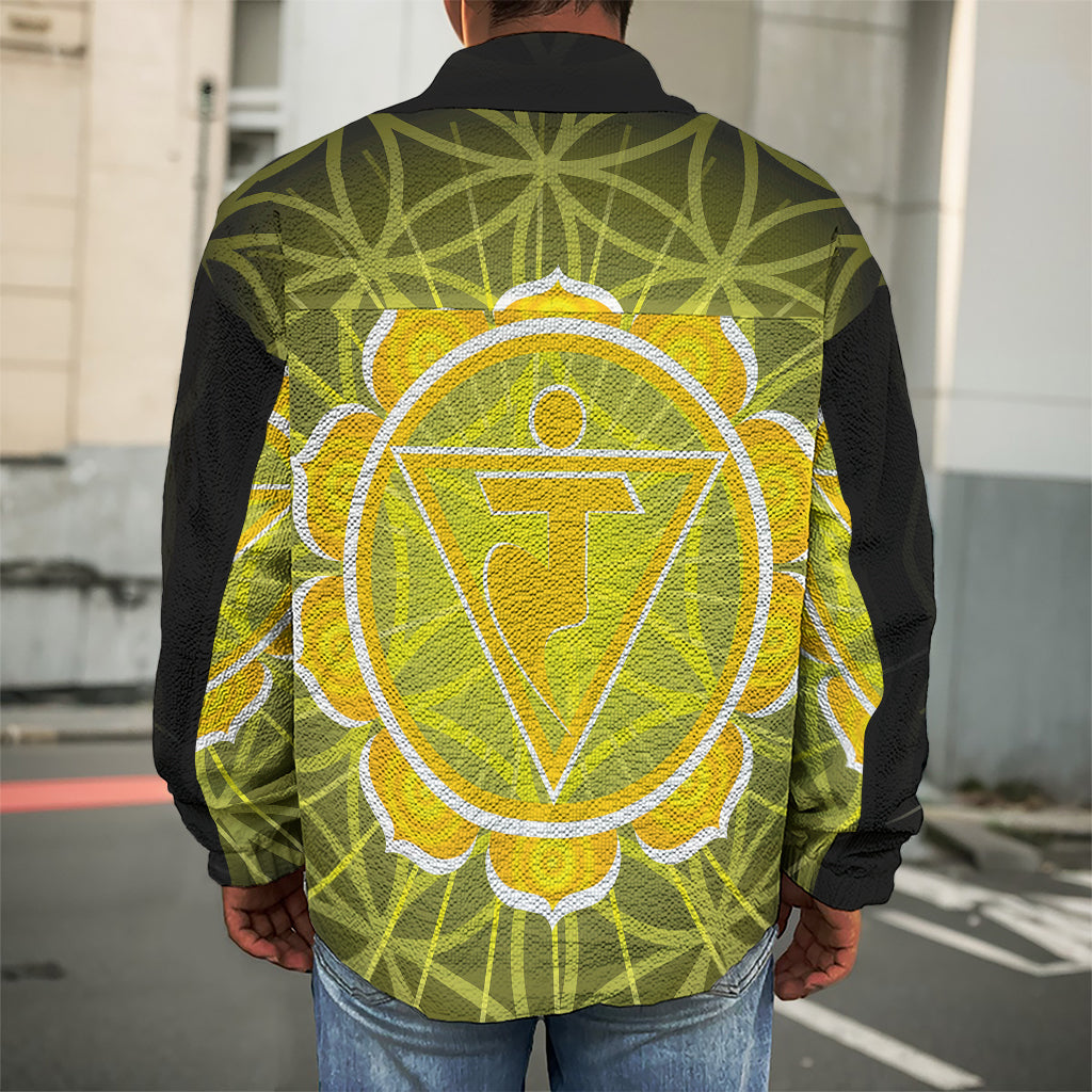 Manipura Chakra Spiritual Print Men's Shirt Jacket