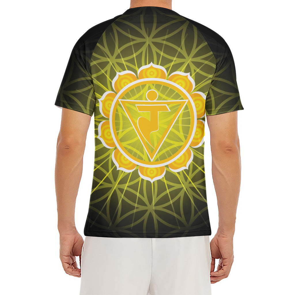 Manipura Chakra Spiritual Print Men's Short Sleeve Rash Guard