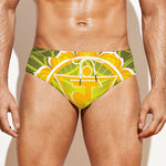 Manipura Chakra Spiritual Print Men's Swim Briefs