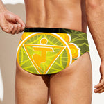 Manipura Chakra Spiritual Print Men's Swim Briefs