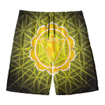 Manipura Chakra Spiritual Print Men's Swim Trunks