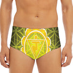 Manipura Chakra Spiritual Print Men's Triangle Swim Briefs