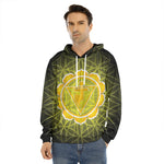 Manipura Chakra Spiritual Print Men's Velvet Pullover Hoodie