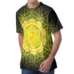 Manipura Chakra Spiritual Print Men's Velvet T-Shirt