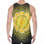 Manipura Chakra Spiritual Print Men's Velvet Tank Top