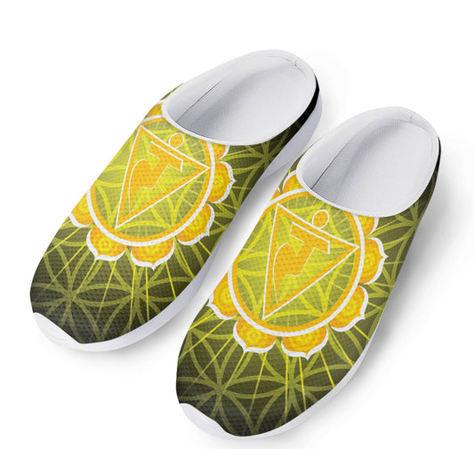 Manipura Chakra Spiritual Print Mesh Casual Shoes