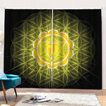 Manipura Chakra Spiritual Print Pencil Pleat Curtains