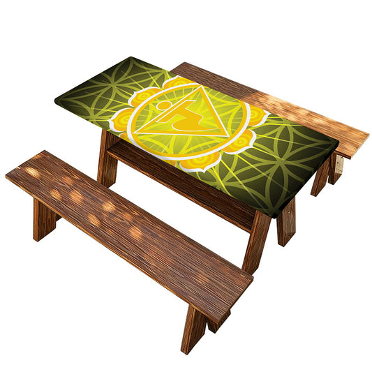 Manipura Chakra Spiritual Print Picnic Table Cover