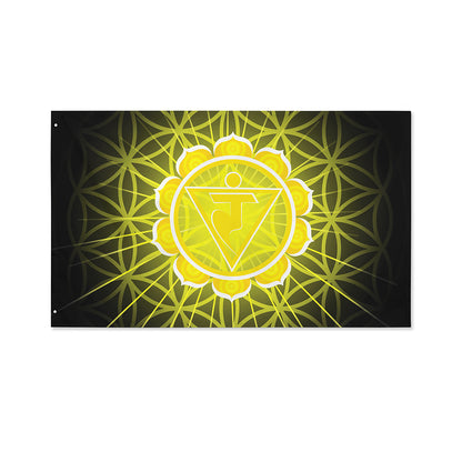 Manipura Chakra Spiritual Print Polyester Flag