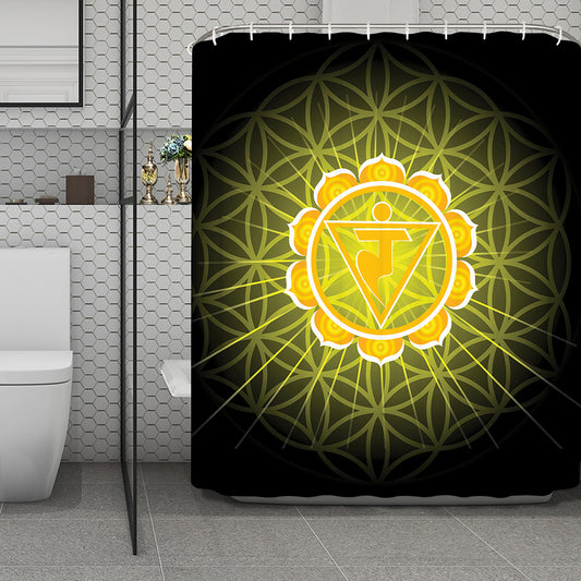 Manipura Chakra Spiritual Print Polyester Shower Curtain