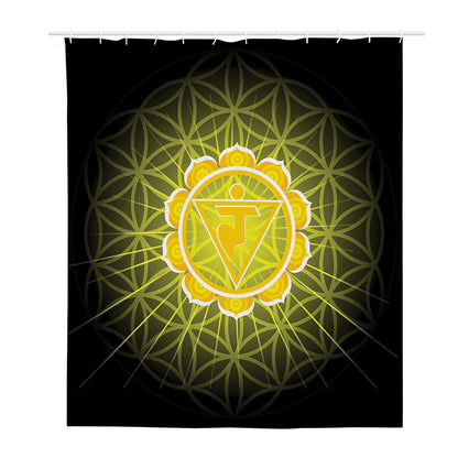 Manipura Chakra Spiritual Print Polyester Shower Curtain