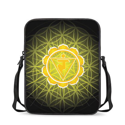 Manipura Chakra Spiritual Print Rectangular Crossbody Bag