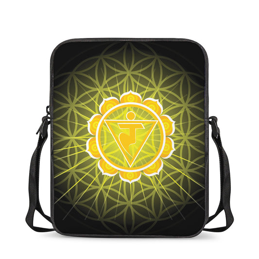 Manipura Chakra Spiritual Print Rectangular Crossbody Bag