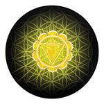Manipura Chakra Spiritual Print Round Blanket