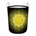 Manipura Chakra Spiritual Print Round Laundry Basket