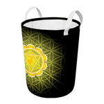 Manipura Chakra Spiritual Print Round Laundry Basket