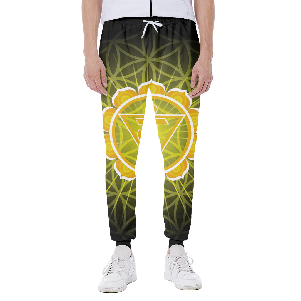 Manipura Chakra Spiritual Print Scuba Joggers
