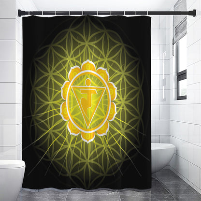 Manipura Chakra Spiritual Print Shower Curtain
