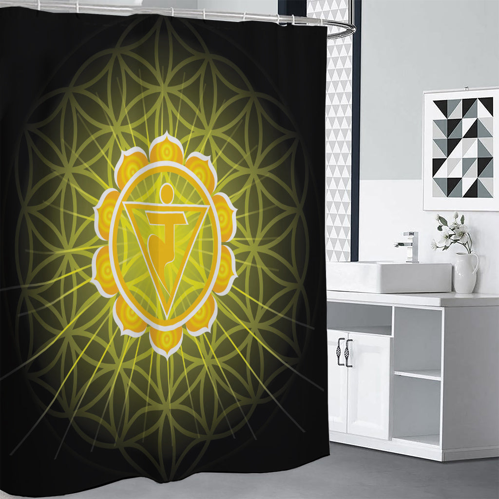 Manipura Chakra Spiritual Print Shower Curtain