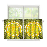 Manipura Chakra Spiritual Print Tier Curtains