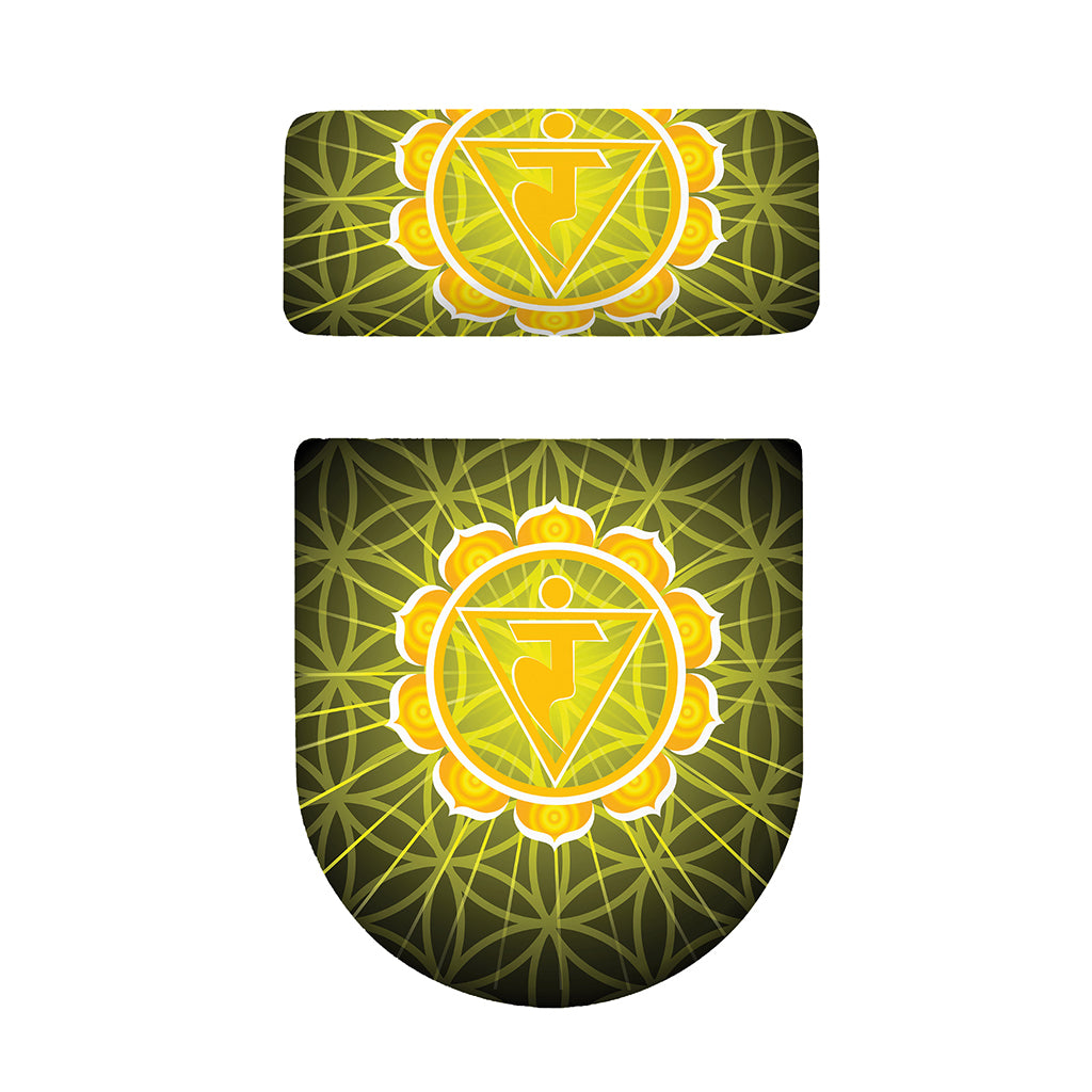 Manipura Chakra Spiritual Print Toilet Lid And Tank Cover Set