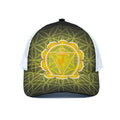 Manipura Chakra Spiritual Print White Mesh Trucker Hat