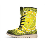 Manipura Chakra Spiritual Print Winter Boots