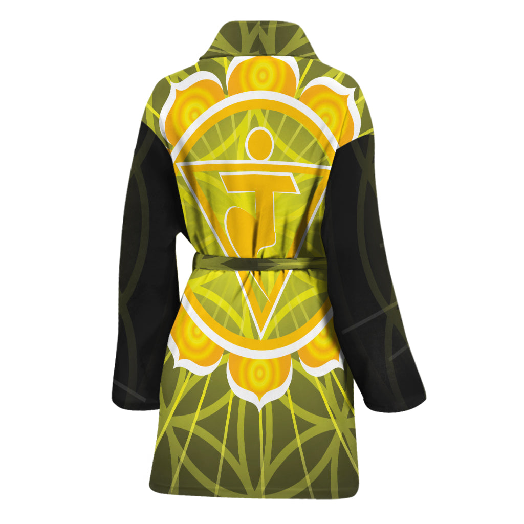 Manipura Chakra Spiritual Print Women's Bathrobe
