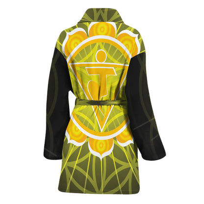 Manipura Chakra Spiritual Print Women's Bathrobe