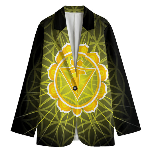 Manipura Chakra Spiritual Print Women's Blazer