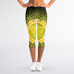 Manipura Chakra Spiritual Print Women's Capri Leggings