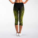 Manipura Chakra Spiritual Print Women's Capri Leggings