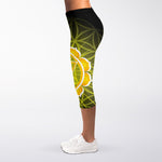 Manipura Chakra Spiritual Print Women's Capri Leggings