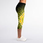 Manipura Chakra Spiritual Print Women's Capri Leggings