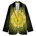 Manipura Chakra Spiritual Print Women's Cotton Blazer