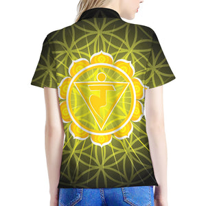 Manipura Chakra Spiritual Print Women's Polo Shirt