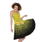 Manipura Chakra Spiritual Print Women's Sleeveless Dress