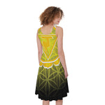 Manipura Chakra Spiritual Print Women's Sleeveless Dress