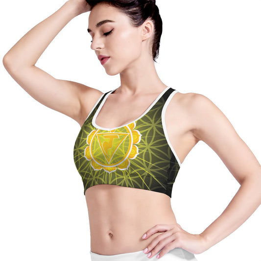 Manipura Chakra Spiritual Print Women's Sports Bra