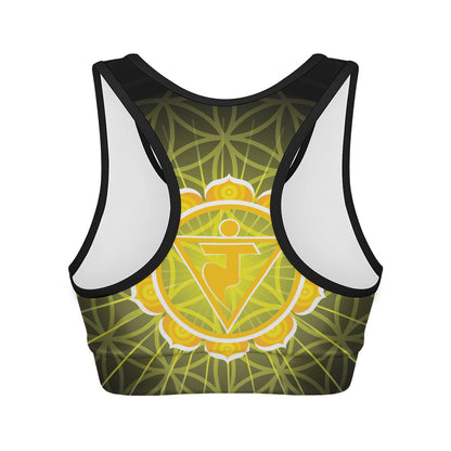 Manipura Chakra Spiritual Print Women's Sports Bra