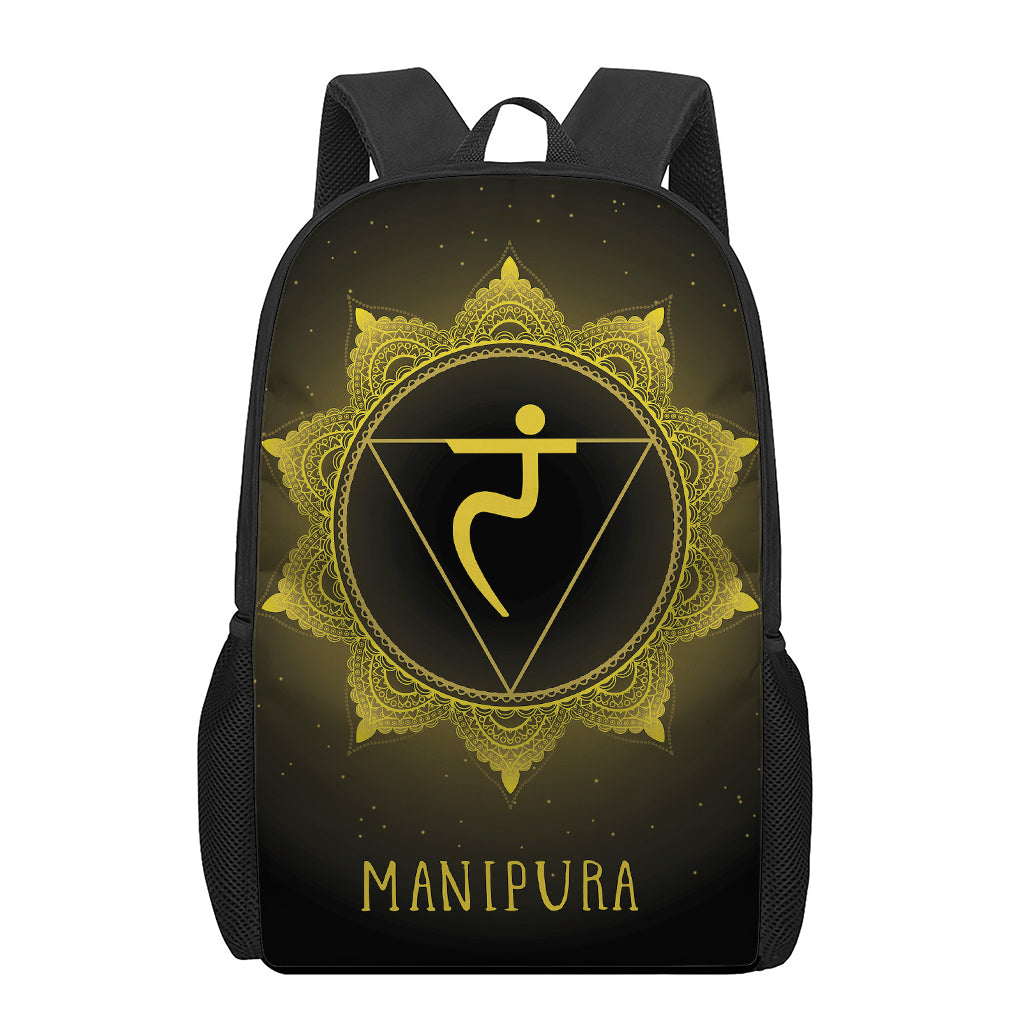 Manipura Chakra Symbol Print 17 Inch Backpack
